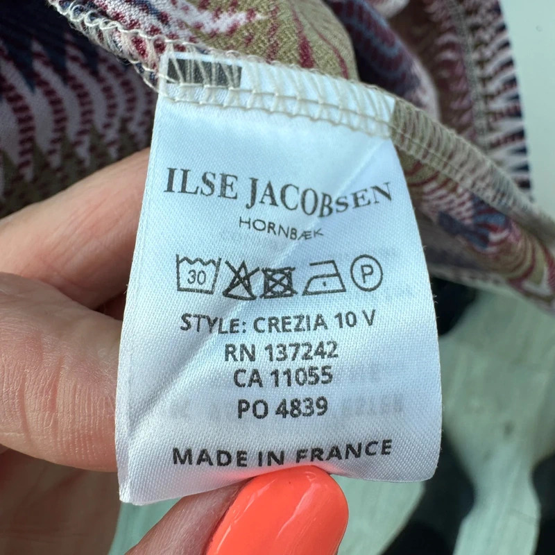 Ilse Jacobsen Crezia Midi Dress Size M UK 12 Geo Print Ruched Front RRP £110 - Image 9