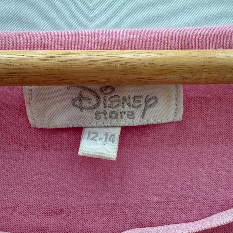 Disney Store Minnie Mouse Tunic Top UK12-14 Pink Striped 3/4 Sleeve Glitter 100% Cotton - Image 8