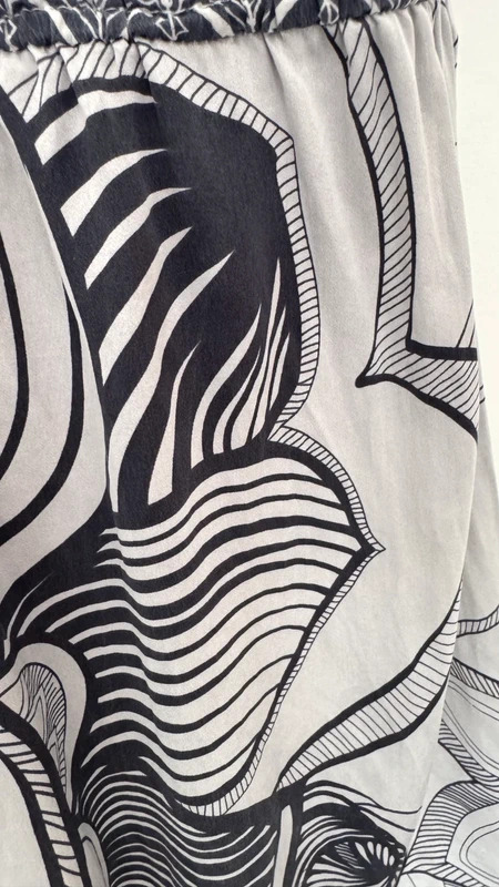 Joseph 100% Silk Printed Cami Top Grey Navy Strappy Boho Luxury UK 12 14 - Image 2