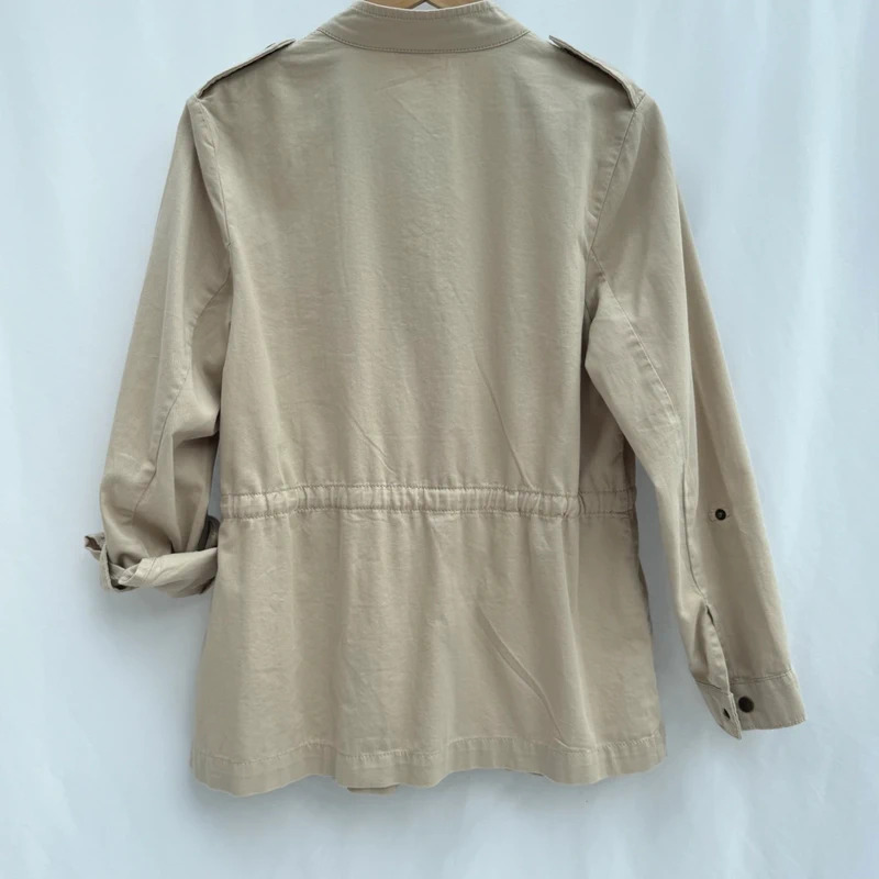 Damart Beige Utility Safari Field Jacket Size UK 14 Cotton-Blend - Image 2
