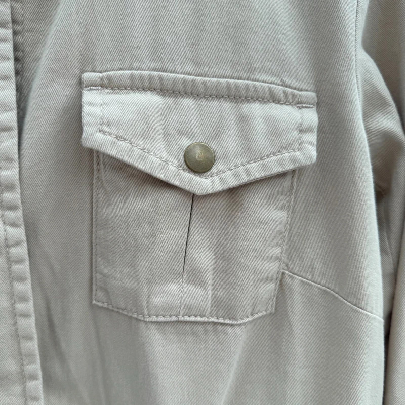 Damart Beige Utility Safari Field Jacket Size UK 14 Cotton-Blend - Image 3