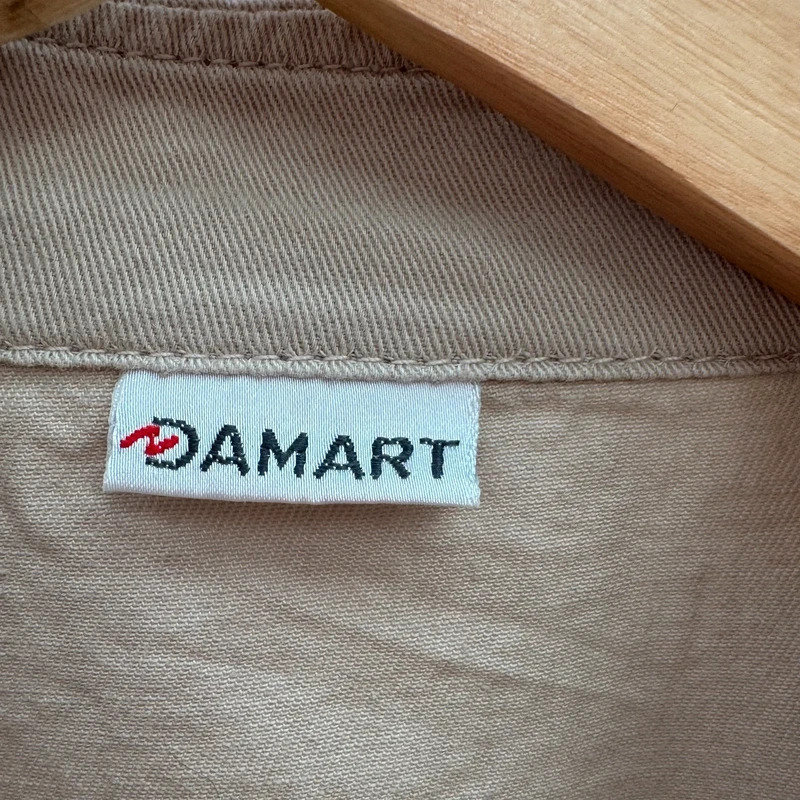 Damart Beige Utility Safari Field Jacket Size UK 14 Cotton-Blend - Image 6
