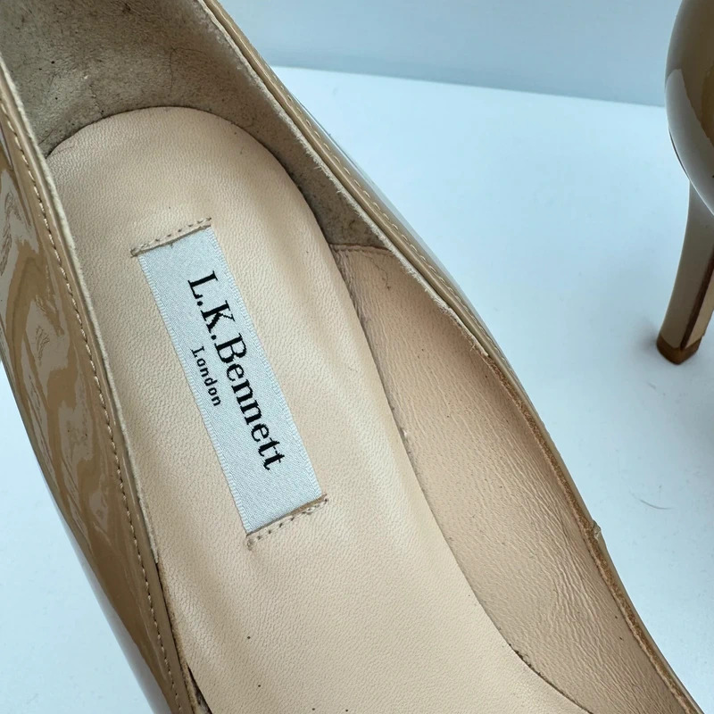 L.K.Bennett Scruple Nude Patent Peep-Toe Heels UK 6 EU 39 BNWT rrp £165 - Image 5