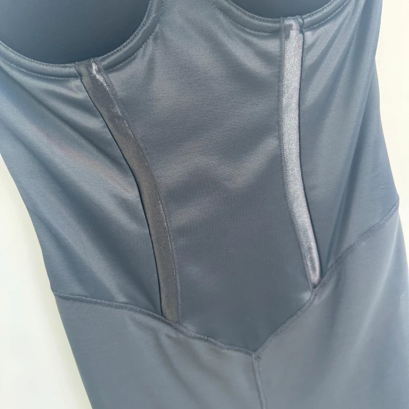 Flexees Maidenform Strapless Shaping Bodysuit Mid Thigh Black Size 38B - Image 2