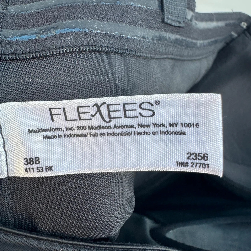 Flexees Maidenform Strapless Shaping Bodysuit Mid Thigh Black Size 38B - Image 5