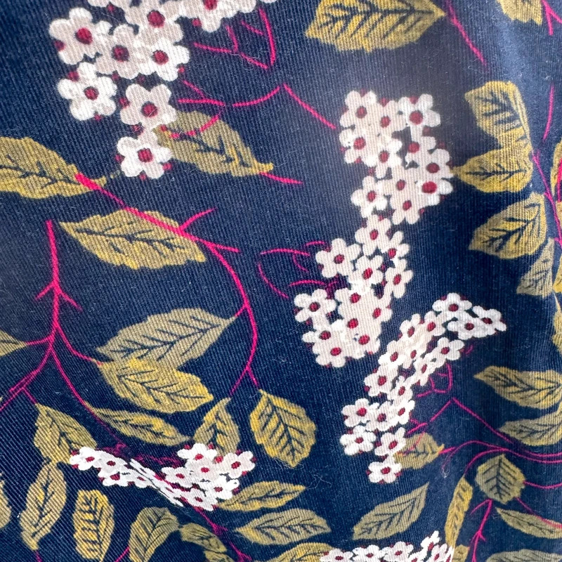 Seasalt Cornwall High Key Needlecord Dress UK 12 Navy Floral Pockets Lined - Image 2