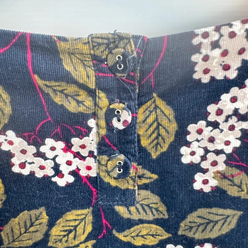 Seasalt Cornwall High Key Needlecord Dress UK 12 Navy Floral Pockets Lined - Image 6