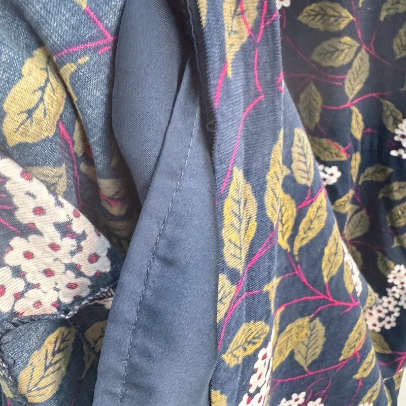 Seasalt Cornwall High Key Needlecord Dress UK 12 Navy Floral Pockets Lined - Image 8