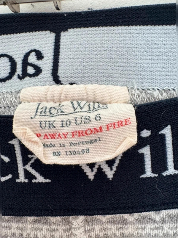 Jack Wills Fair Grey Isle Pattern Leggings Thermal Lounge Pants UK 10 - Image 4
