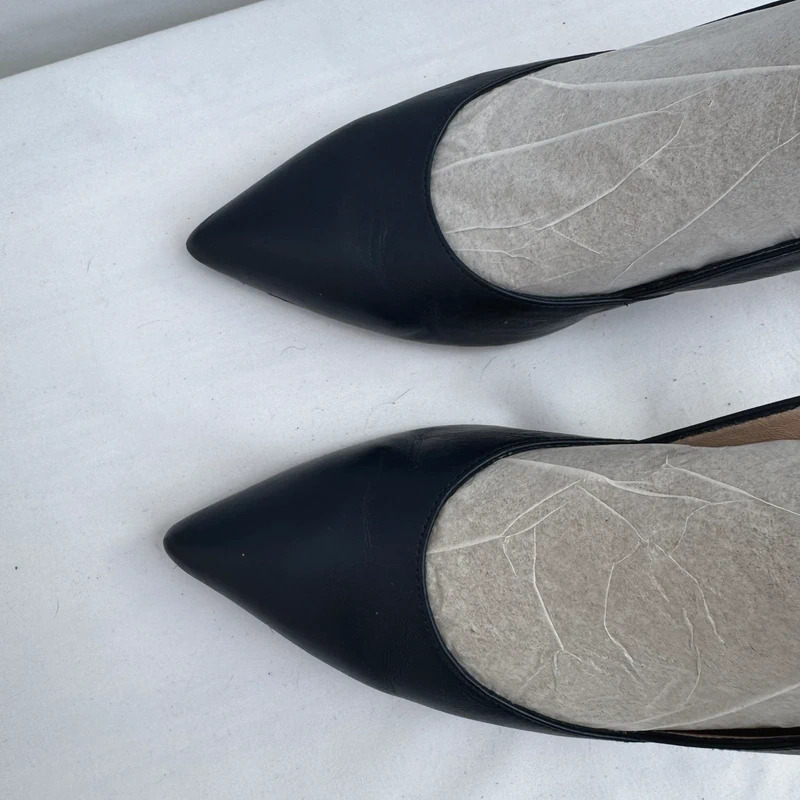 Unisa Black Leather Slingback Heels Size EU 40 / UK 7 Made in Spain - Image 2