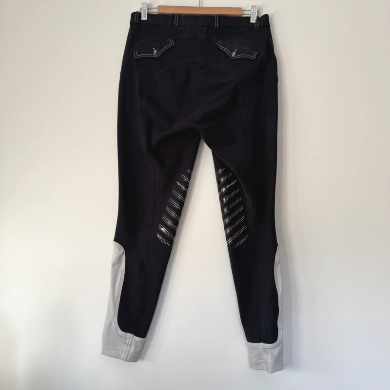 Equine by Design Black Silicone Knee Grip Riding Breeches 32R Equestrian - Image 5