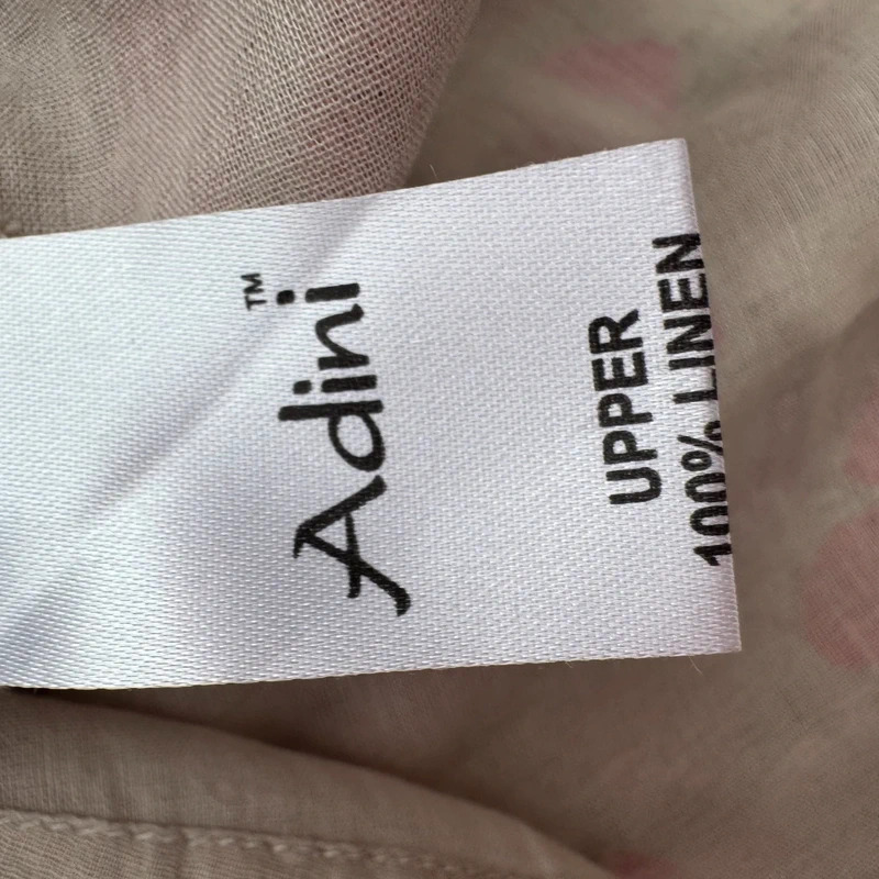 Adini L2 UK 16 100% Linen Pink Floral Lined Midi Dress - Image 7
