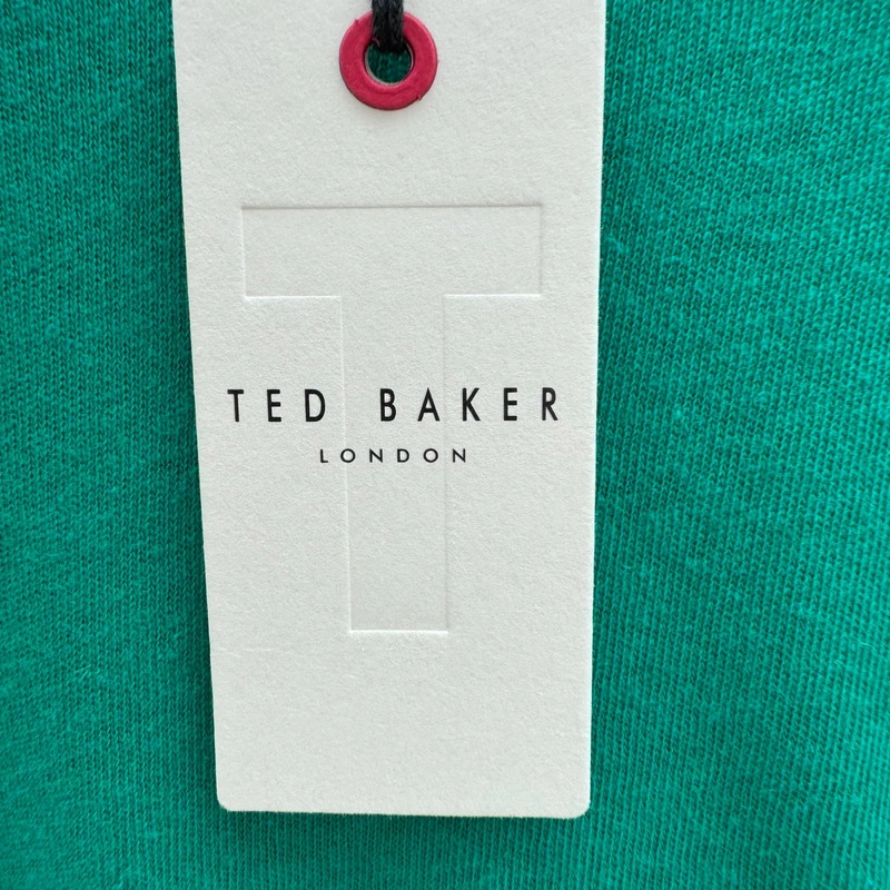 Ted Baker Hallenn Green Linen Blend Top Size 3 UK 12 Flutter Sleeve BNWT - Image 2
