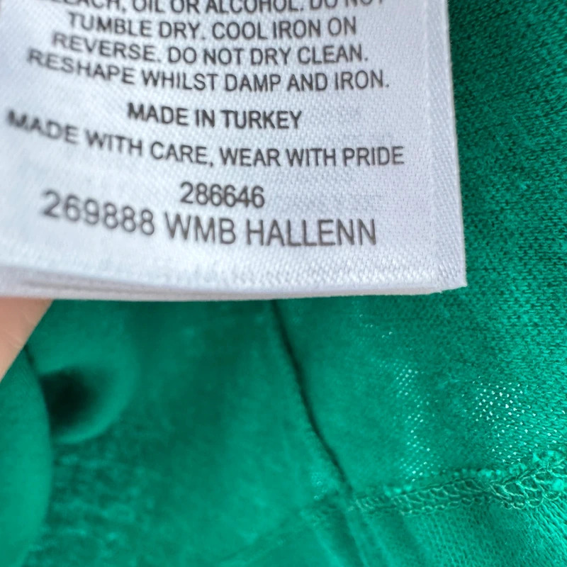 Ted Baker Hallenn Green Linen Blend Top Size 3 UK 12 Flutter Sleeve BNWT - Image 8
