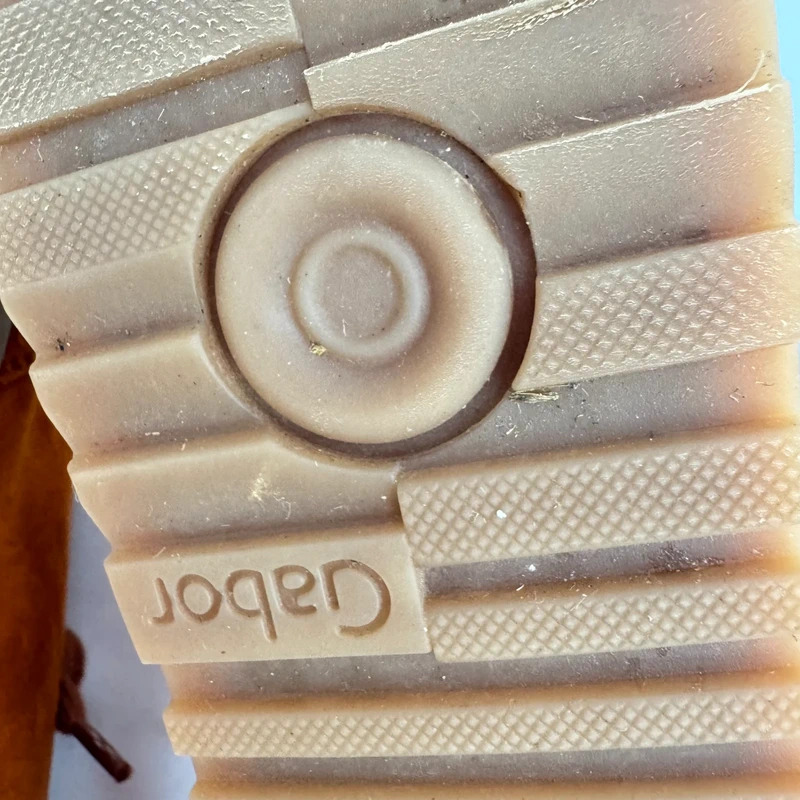 Gabor Tan Suede Side Zip Comfort Trainers UK 4 Dual Fastening Layered Sole - Image 12