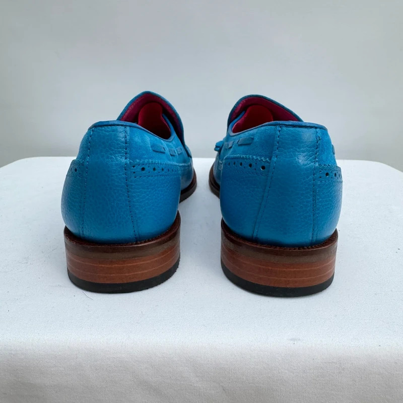 Its Got Soul Northampton Blue Suede Tassel Loafers UK 6.5 Brogue BNWT No Box - Image 7