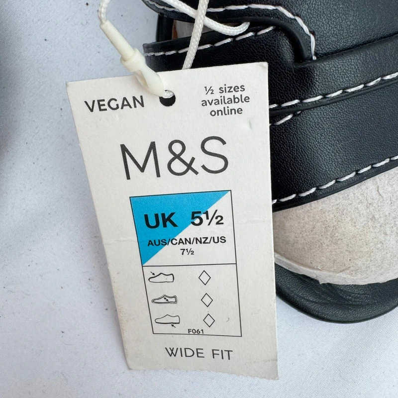 M&S Insolia Black Vegan Block Heel Sandals Mules UK 5.5 Wide Fit BNWT - Image 4
