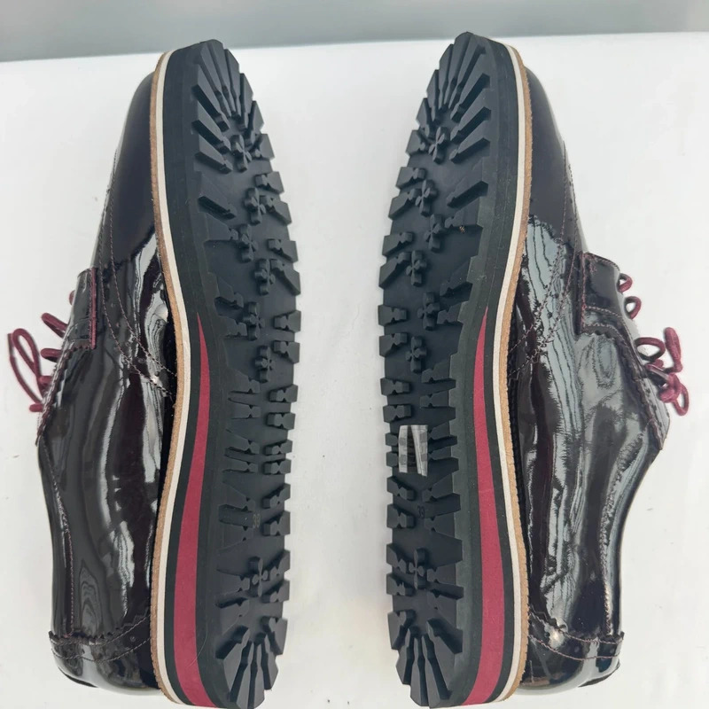 Moda in Pelle Georgi Oxblood Patent Leather Brogue Platform Shoes UK 6 EU 39 BNWT - Image 8