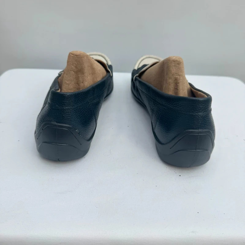 Hotter Selena Navy Cream Leather Loafers UK 6 EU 39 Standard Fit BNWOT - Image 5
