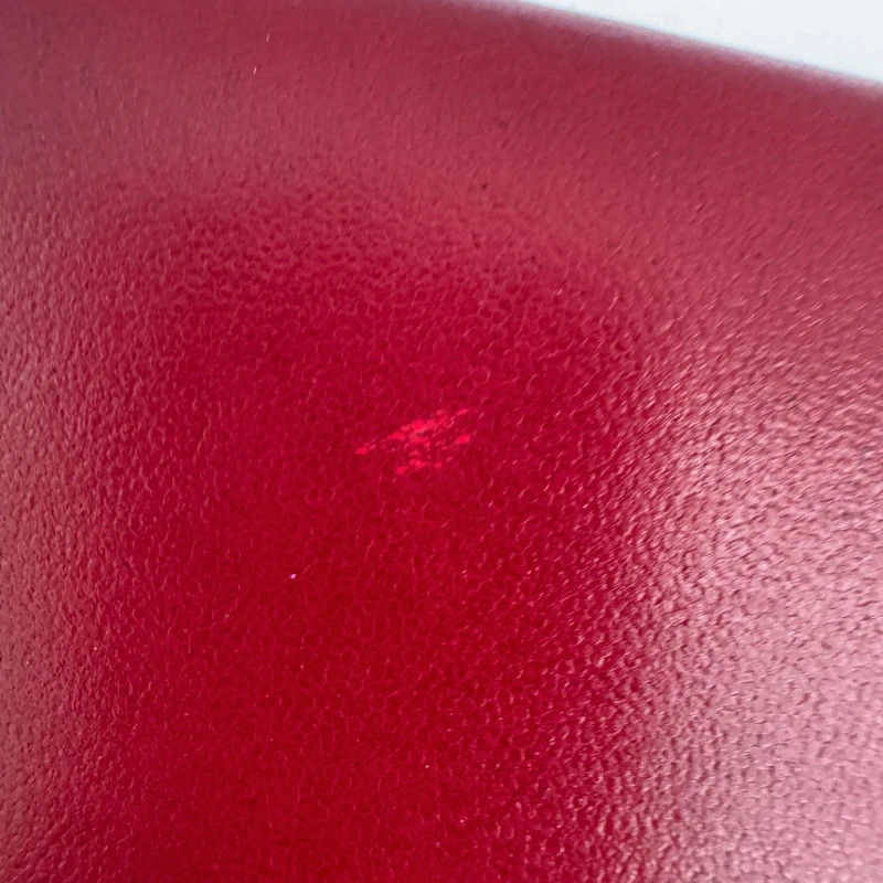 Vintage Bally "Gaby" Red Leather Envelope Clutch Bag with Original Tag - Image 4