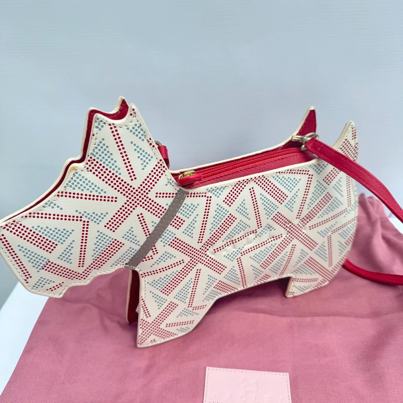 Rare Vintage Radley Union Jack Scottie Dog Shaped Crossbody Bag - Image 2