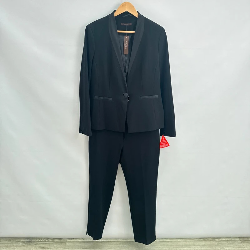 Savoir Black Tuxedo Trouser Suit UK 14 Jacket UK 12 Trousers BNWT