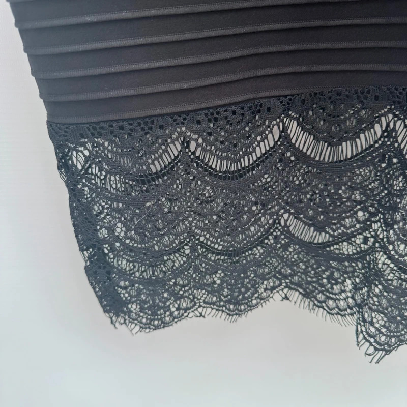 Sangria Black Lace Maxi Dress UK 14 Sleeveless Nude Lining Occasion Party Evening - Image 5