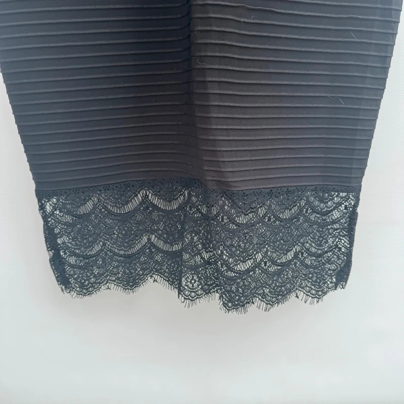 Sangria Black Lace Maxi Dress UK 14 Sleeveless Nude Lining Occasion Party Evening - Image 6