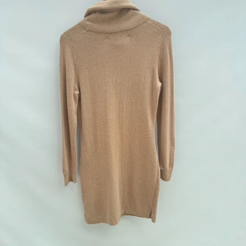 Paul Costelloe Camel Cowl Neck Knit Dress M UK 12-14 Wool Cashmere Blend BNWT - Image 10