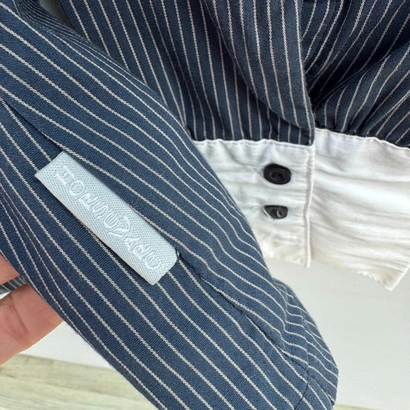 Horseware Ireland Navy Denim Pinstripe Equestrian Competition Shirt UK 16 / XL - Image 8