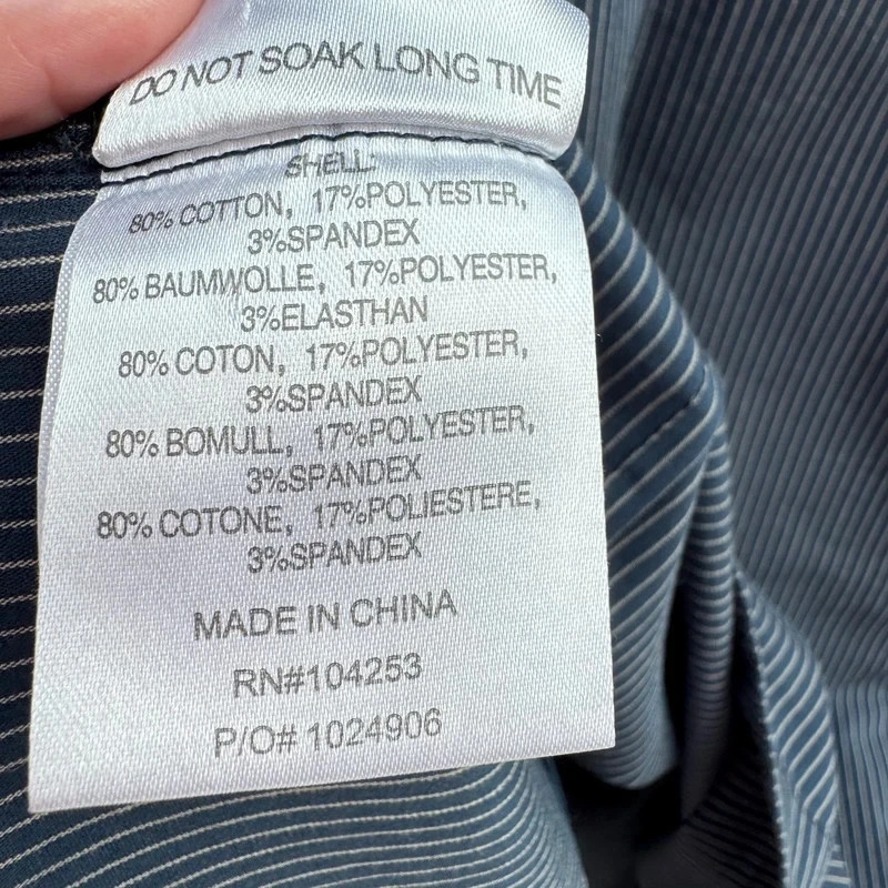 Horseware Ireland Navy Denim Pinstripe Equestrian Competition Shirt UK 16 / XL - Image 12