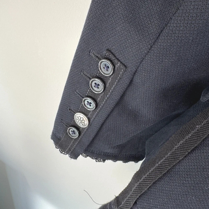 High Use Italian Military Tailcoat Jacket UK10 Gothic Steampunk Lace Wool 42 - Image 4
