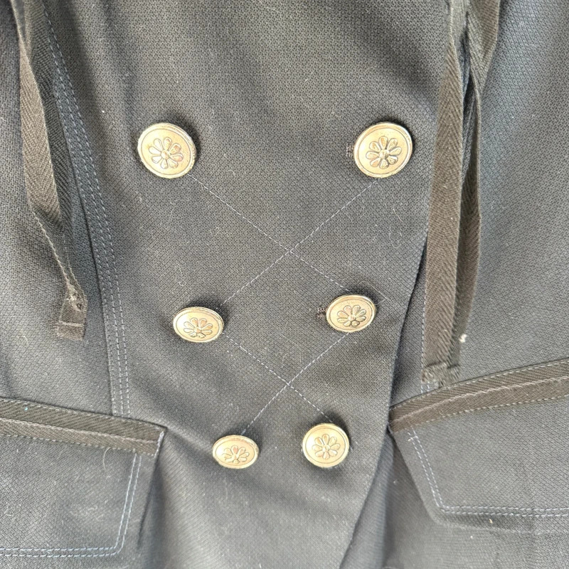 High Use Italian Military Tailcoat Jacket UK10 Gothic Steampunk Lace Wool 42 - Image 6