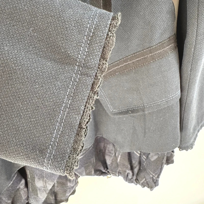 High Use Italian Military Tailcoat Jacket UK10 Gothic Steampunk Lace Wool 42 - Image 7