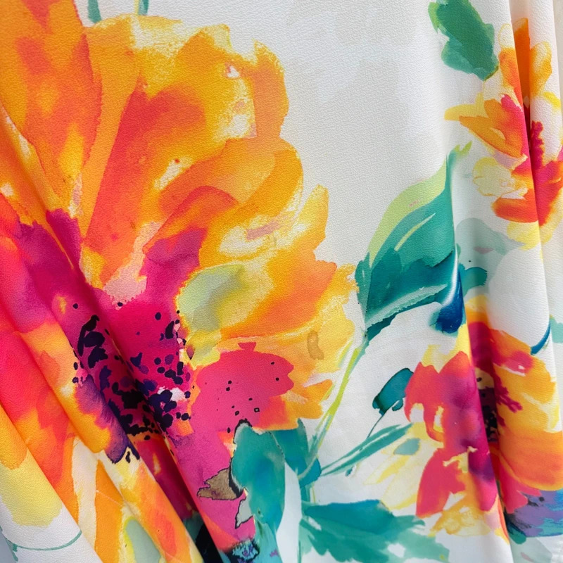 Kaleidoscope Watercolour Floral Oversized Batwing Top Cream Multi UK 18 - Image 2
