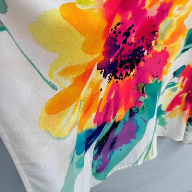 Kaleidoscope Watercolour Floral Oversized Batwing Top Cream Multi UK 18 - Image 9