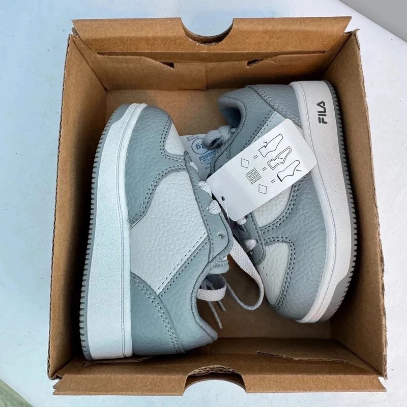 FILA Boltex Grey White Infant Trainers Size UK 5 BNWT Boxed