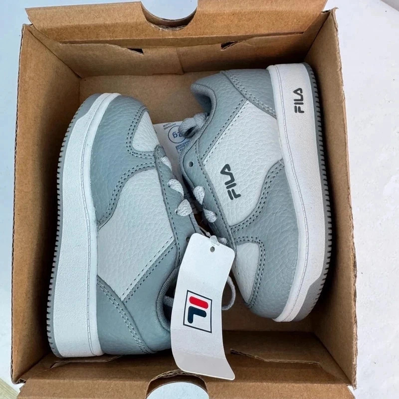FILA Boltex Grey White Infant Trainers Size UK 5 BNWT Boxed - Image 2
