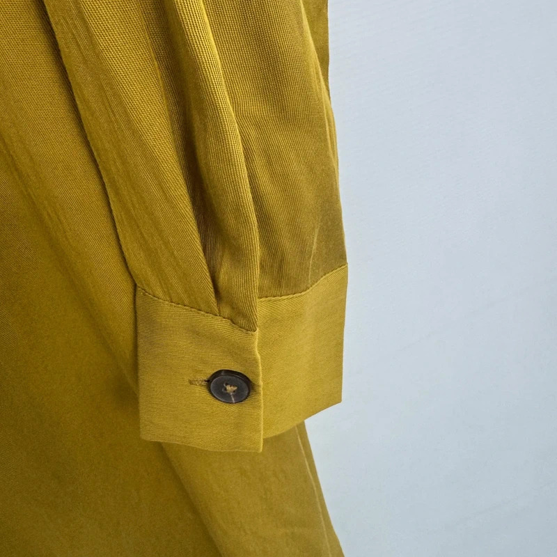 Reserved Shirt Dress XL UK 16–18 Chartreuse Midi Lyocell Blend BNWT rrp £45.99 - Image 7