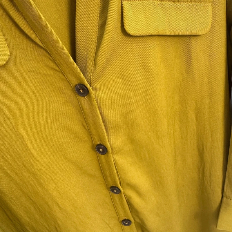 Reserved Shirt Dress XL UK 16–18 Chartreuse Midi Lyocell Blend BNWT rrp £45.99 - Image 8