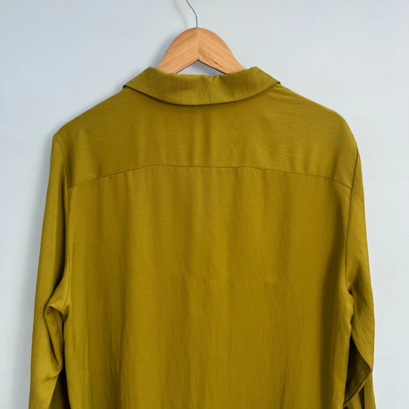 Reserved Shirt Dress XL UK 16–18 Chartreuse Midi Lyocell Blend BNWT rrp £45.99 - Image 9