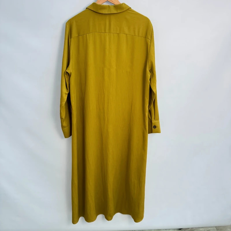 Reserved Shirt Dress XL UK 16–18 Chartreuse Midi Lyocell Blend BNWT rrp £45.99 - Image 10