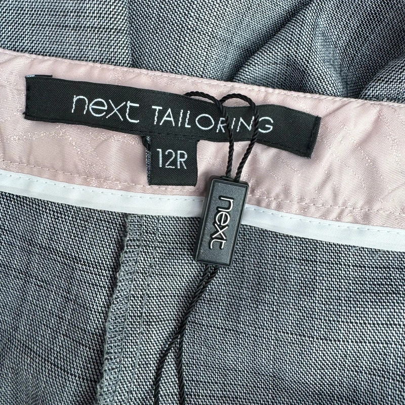 Next Tailoring Grey Tailored Trousers UK 12R EUR 40 Straight Leg BNWT - Image 6