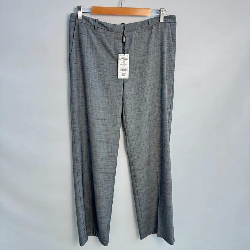Next Tailoring Grey Tailored Trousers UK 12R EUR 40 Straight Leg BNWT - Image 12