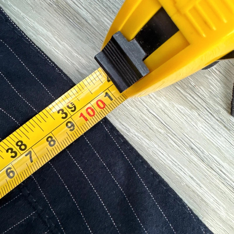 John Lewis Collection Navy Pinstripe Trousers UK 16 Straight Leg Elasticated Waist - Image 13