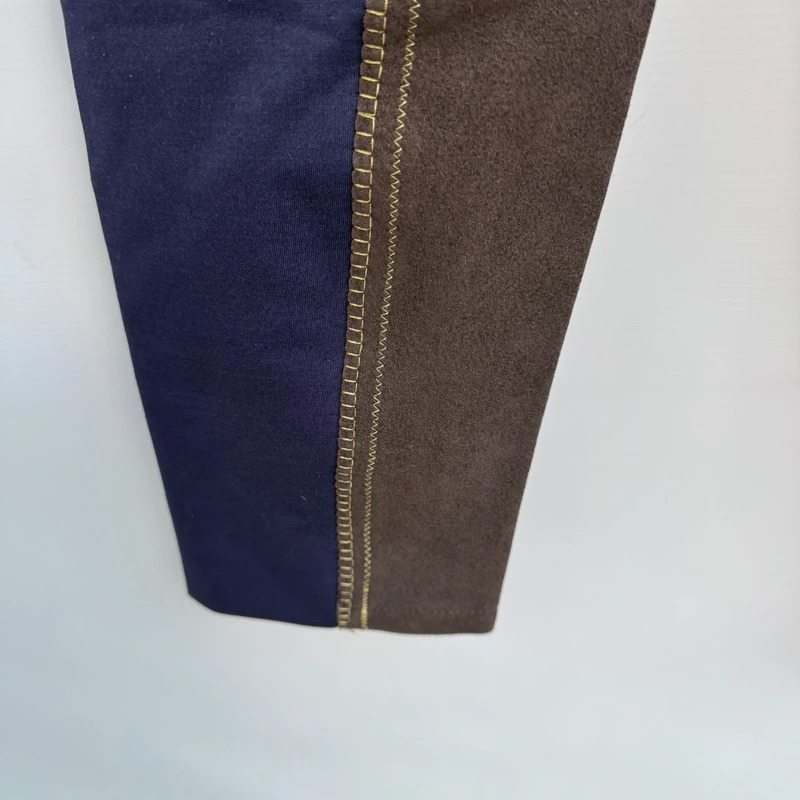 Equestrian Denim Breeches 32in Waist UK 14 Full Suede Seat Dark Indigo Ladies Riding - Image 6