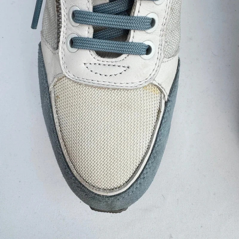 Geox D Kency White Light Sky Blue Suede Mesh Platform Trainers UK 6 EUR 39 - Image 5