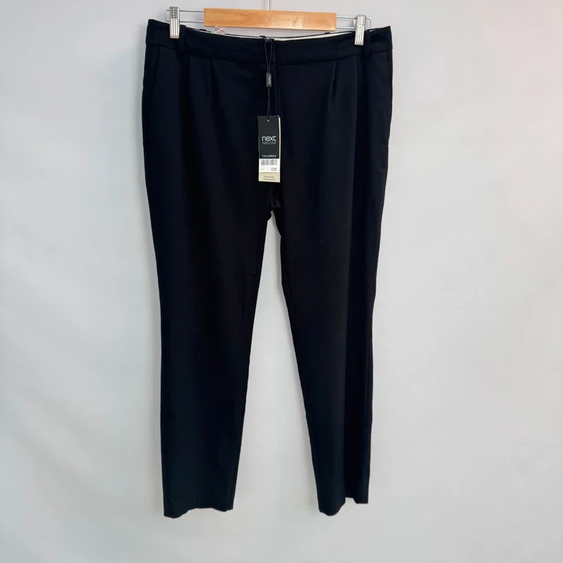 Next Tailored Black Slim Ankle Trousers UK 12 Reg BNWT rrp £25