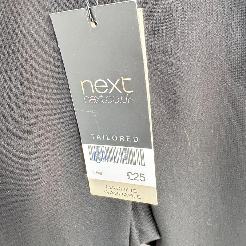 Next Tailored Black Slim Ankle Trousers UK 12 Reg BNWT rrp £25 - Image 2