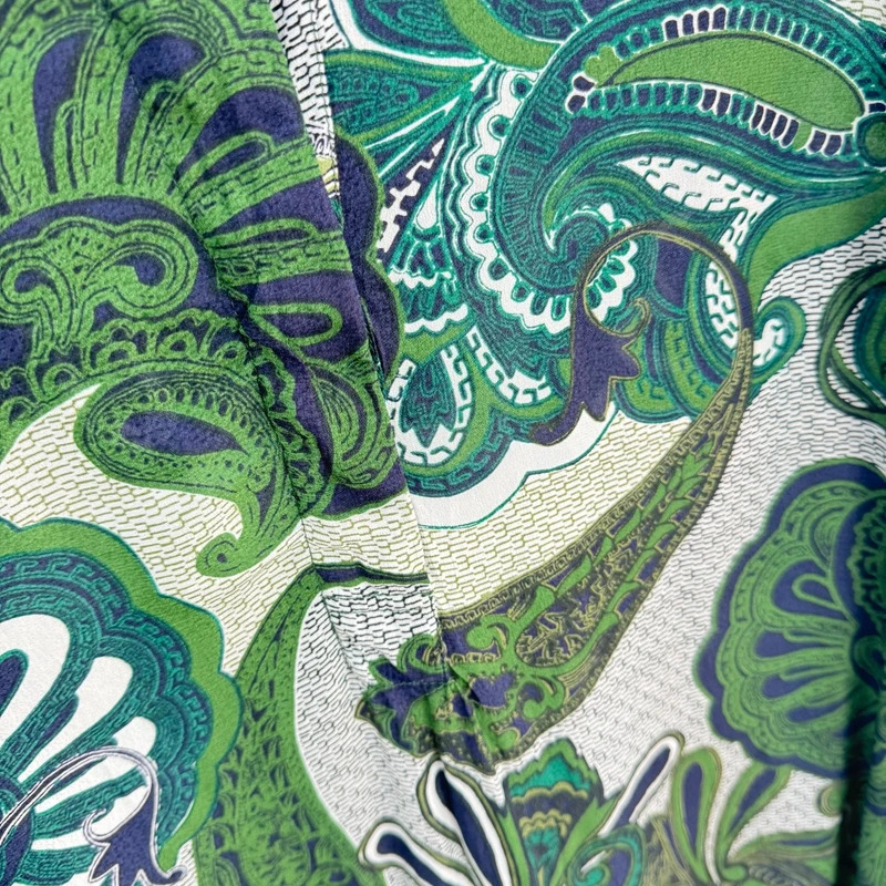 One Season Australia Green Paisley Tunic Blouse XL / UK 18 Relaxed Fit Viscose - Image 2